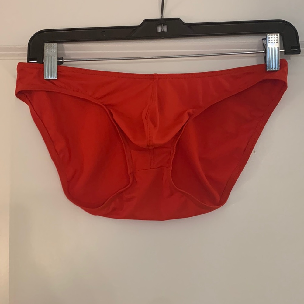 Sexy Red Mens Bikini Brief with Pouch Mens Small or Medium Used